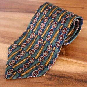 Mara by Countess Mara Silk Neck Tie Cigar Novelty Print Made in USA 58" Necktie